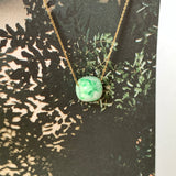 A-Grade Natural Moss On Snow Jadeite Barrel Pendant No.172236