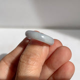 16.8mm A-Grade Natural Lavender Green Jadeite Abacus Ring Band No.162505