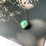A-Grade Natural Moss On Snow Jadeite Barrel No.172236