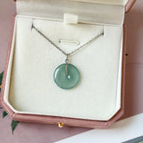 SOLD OUT: Icy A-Grade Natural Blue Jadeite Donut Pendant No.172787