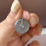 SOLD OUT: Icy A-Grade Natural Blue Jadeite Donut Pendant No.172787