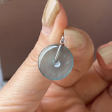 SOLD OUT: Icy A-Grade Natural Blue Jadeite Donut Pendant No.172787