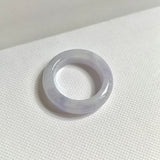 16.8mm A-Grade Natural Lavender Jadeite Abacus Ring Band No.162506