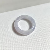 16.8mm A-Grade Natural Lavender Jadeite Abacus Ring Band No.162506