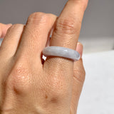 16.8mm A-Grade Natural Lavender Jadeite Abacus Ring Band No.162506