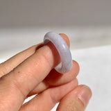 16.8mm A-Grade Natural Lavender Jadeite Abacus Ring Band No.162506