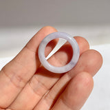 16.8mm A-Grade Natural Lavender Jadeite Abacus Ring Band No.162506