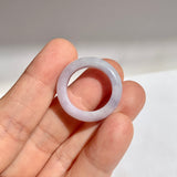 16.8mm A-Grade Natural Lavender Jadeite Abacus Ring Band No.162506