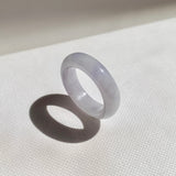 16.8mm A-Grade Natural Lavender Jadeite Abacus Ring Band No.162506