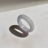 16.8mm A-Grade Natural Lavender Jadeite Abacus Ring Band No.162506