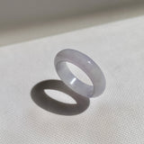 16.8mm A-Grade Natural Lavender Jadeite Abacus Ring Band No.162506