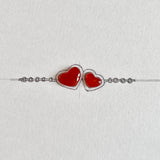 A-Grade Natural Red Heart Jadeite Bracelet No.190398
