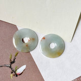 30.4 cts A-Grade Natural Tri-Colour Jadeite Donut Pair No. 180895