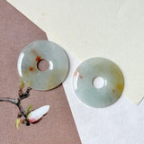 30.4 cts A-Grade Natural Tri-Colour Jadeite Donut Pair No. 180895