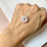 A-Grade Natural Lilac Jadeite Bagel Piece No. 171601