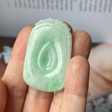 A-Grade Natural Moss On Snow Jadeite Horse Pendant No.170866