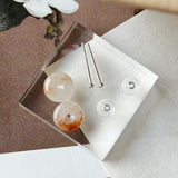 A-Grade Natural Osmanthus Floral Jadeite Donut Stud Earrings No. 180903