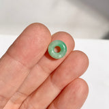 A-Grade Natural Moss On Snow Jadeite Bagel Piece No. 172655