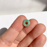 A-Grade Natural Moss On Snow Jadeite Bagel Piece No. 172655