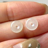 Icy A-Grade Natural Jadeite Donut Stud Earrings No. 180902