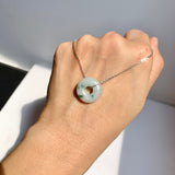 A-Grade Natural Tri-Colour Jadeite Bagel Piece No. 172656