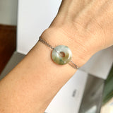 A-Grade Natural Tri-Colour Jadeite Bagel Piece No. 172656