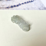 A-Grade Light Lavender Green Jadeite Pixiu No.172476