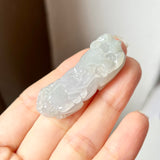 A-Grade Light Lavender Green Jadeite Pixiu No.172476