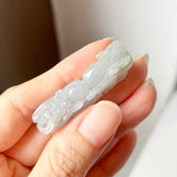 A-Grade Light Lavender Green Jadeite Pixiu No.172476