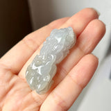A-Grade Light Lavender Green Jadeite Pixiu No.172476