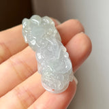 A-Grade Light Lavender Green Jadeite Pixiu No.172476