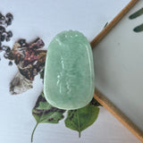 A-Grade Natural Green Jadeite Rooster Pendant No.170862