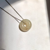 A-Grade Natural Light Brown Jadeite Bagel Piece No. 172658