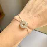 A-Grade Natural Light Brown Jadeite Bagel Piece No. 172658