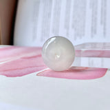 A-Grade Natural White Jadeite Donut Pendant No.171224