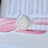 A-Grade Natural White Jadeite Donut No.171224