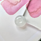 A-Grade Natural White Jadeite Donut No.171224