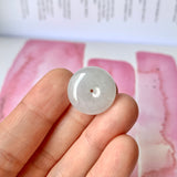 A-Grade Natural White Jadeite Donut No.171224