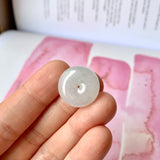 A-Grade Natural White Jadeite Donut No.171224
