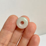 A-Grade Natural White Jadeite Bagel Piece No. 172661