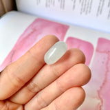 A-Grade Natural White Jadeite Donut No.171224