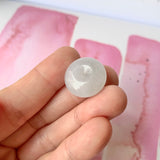 A-Grade Natural White Jadeite Donut Pendant No.171224