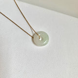A-Grade Natural White Jadeite Bagel Piece No. 172661