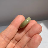 A-Grade Natural Yellowish Green Jadeite Bagel Piece No. 172663