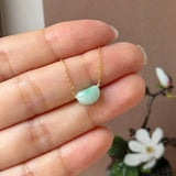 A-Grade Natural Moss On Snow Jadeite Jelly Bean Pendant No.172788