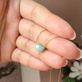 A-Grade Natural Moss On Snow Jadeite Jelly Bean Pendant No.172788