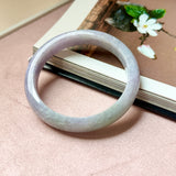 62.4mm A-Grade Lavender Green Jadeite Modern Round Bangle No.152131