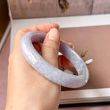62.4mm A-Grade Lavender Green Jadeite Modern Round Bangle No.152131