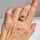 A-Grade Natural Tri-Colour Jadeite Bagel Piece No. 172665