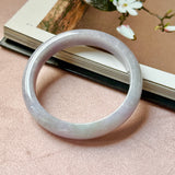 60mm A-Grade Lavender Green Jadeite Modern Round Bangle No.152130